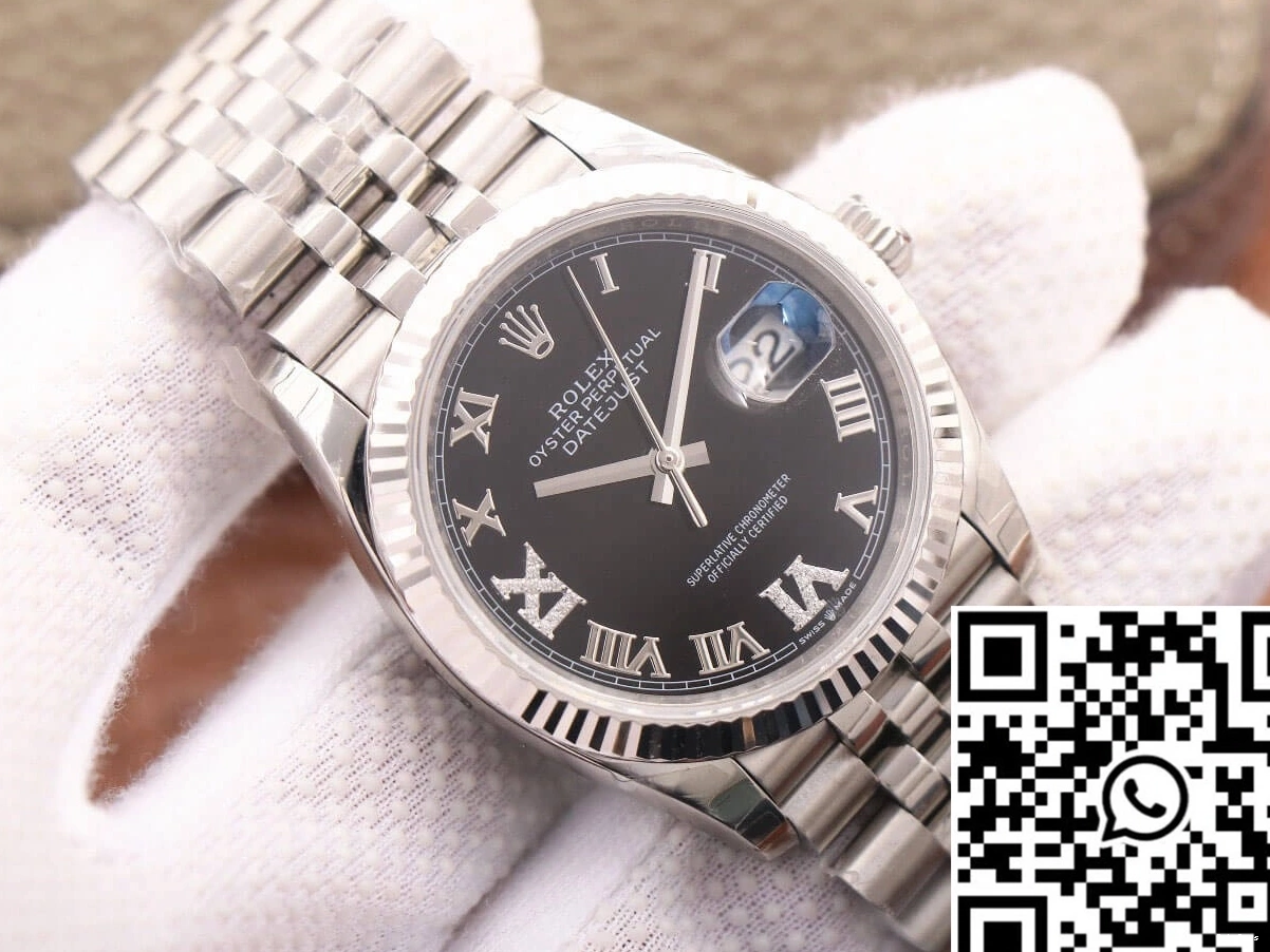 M126233 EW Rolex Datejust Dial Diamond-set Factory Black 0425